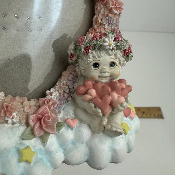 Small Vtg Dreamsicles Cherub Angel Heart Shape Picture You Picture Photo Frame - Picture 10 of 14